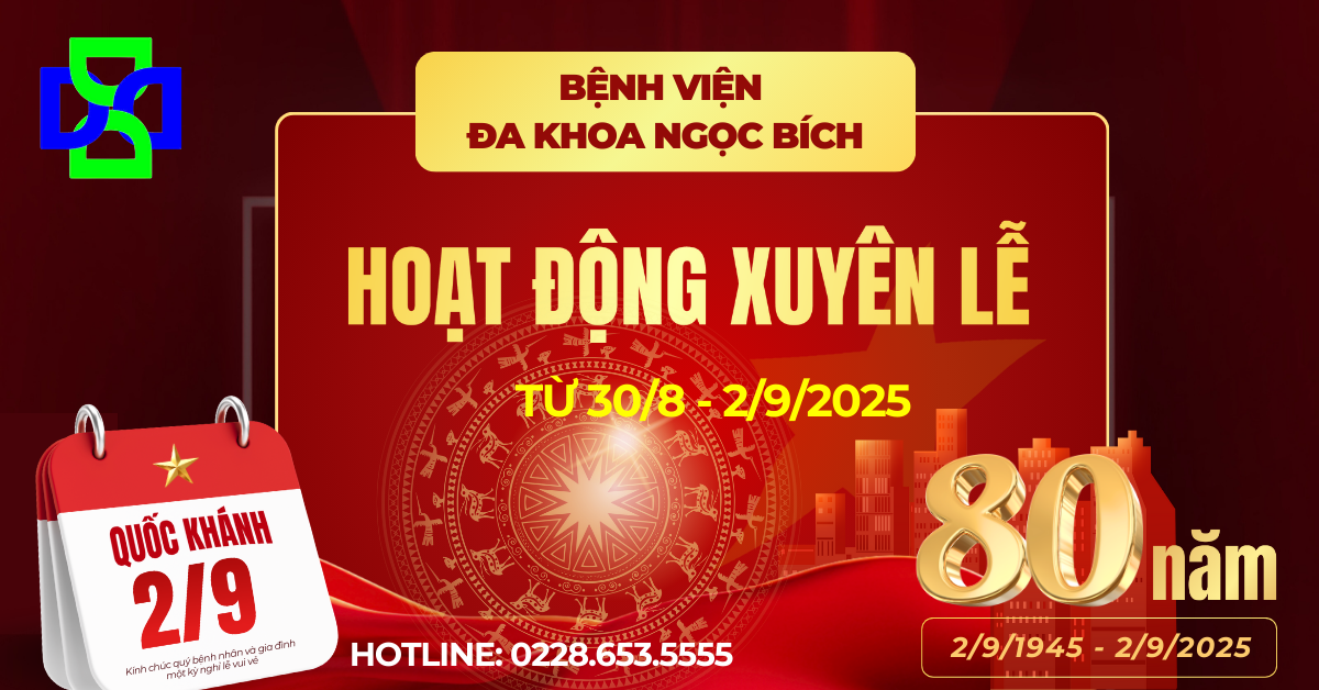 Bệnh viện đa khoa Ngọc Bích hoạt động xuyên lễ Quốc Khánh 2/9